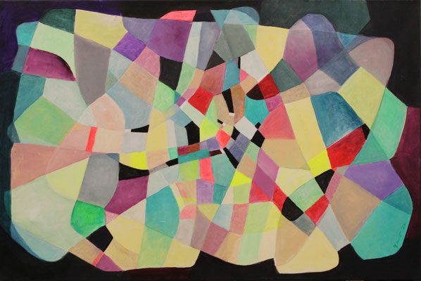 Ein bunter Hund / 60 x 90 cm / Acryl a. Textil / 2022