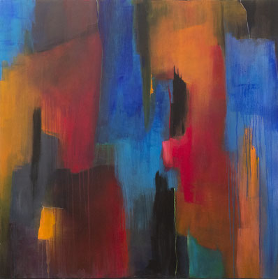 Hall II / 100 x 100 cm / Acryl a. Textil / 2022