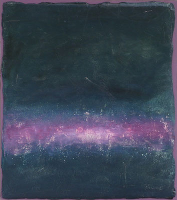 Meteor / Oel auf Gips, Filz / 80 x 90cm / 2015