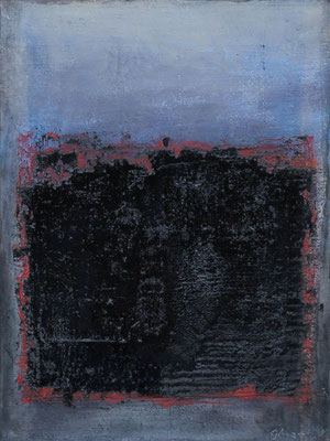 Ausbruch / 60 x 80 cm / Mischtechnik auf Zement/Leinwand / 2024