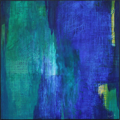 Lichtblicke / 120 x 120 cm / Acryl auf Textil  / 2020