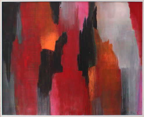 Hall VI / 81 x 101 cm / Acryl a. Textil / 2022