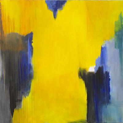 Hall I / 100 x 100 cm / Acryl a. Textil / 2022