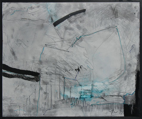 Ohne Titel / 40 x 49 cm / Mischtechnik auf Kunststoff, Holz / 2023 