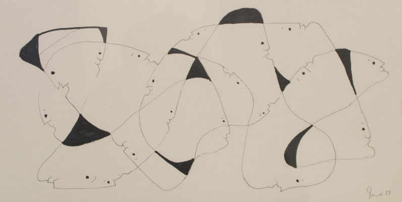 Köpfe / 30 x 40 cm / Stift auf Papier / 2023