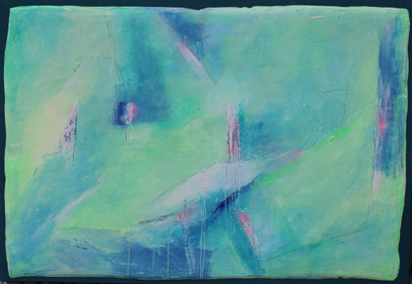 Heller Klang / 70 x 100 cm / Acryl a. Gips/Filz / 2017