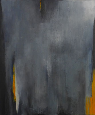 Orange Präsenz / 100 x 120cm / Mischtechnik / 2019