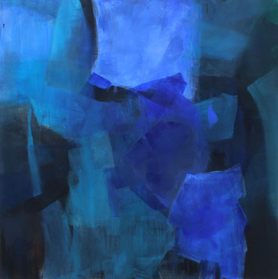 Blaues - Gespräch / 100 x 100 cm / Acryl auf Leinen / 2024