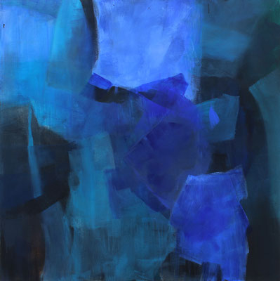 Blaues - Gespräch / 100 x 100 cm / Acryl auf Leinen / 2024
