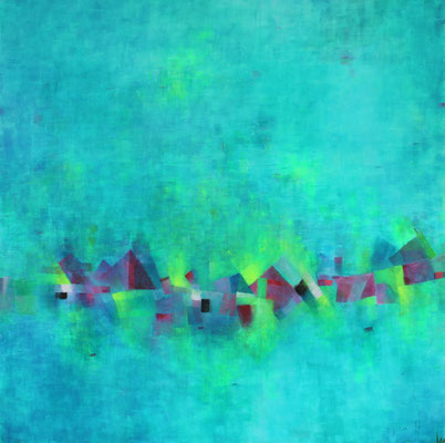 Tausendfüssler / 140 x 1140 cm Acryl a. Leinwand / 2017
