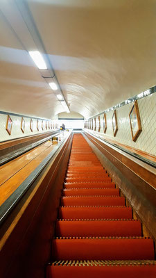 Rolltreppe im Sint-Anna-Tunnel