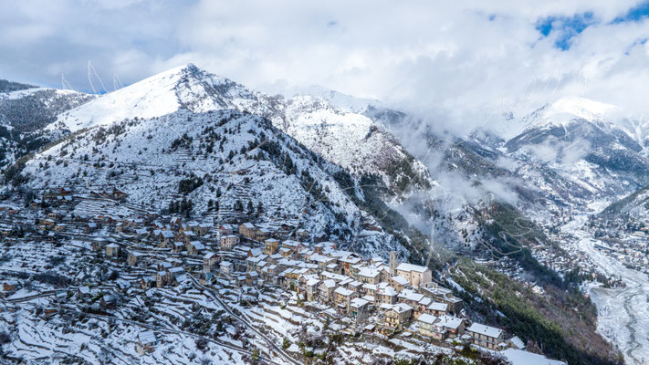 Venanson, sous la neige