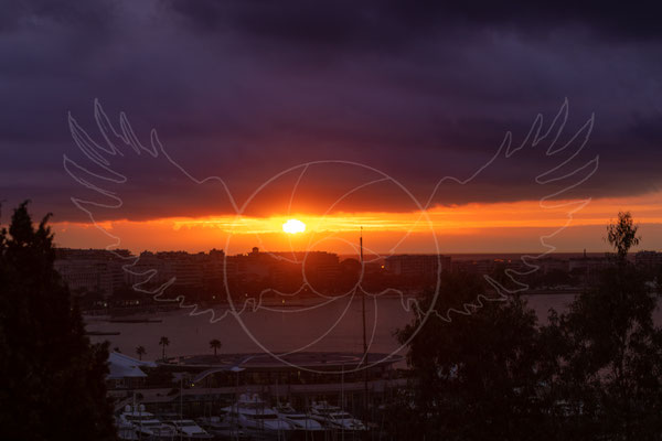Lever de soleil sur Cannes