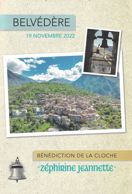 Photo de couverture avec le drone pour le livret municipal de Belvédère - novembre 2022