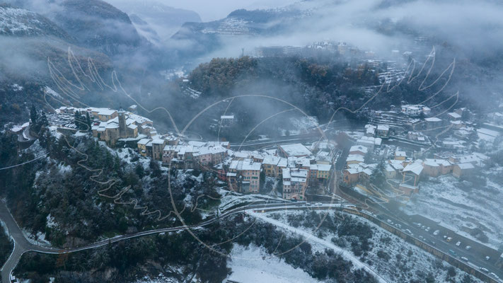 Lantosque, sous la neige