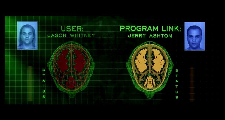 das Gehirn eines Users wird eingescannt und in einen Avatar in einer virtuellen Realität heruntergeladen. Ende der 90er war dies ein beliebtes Thema im SciFi Film, das unter anderem auch in Matrix realisiert wurde