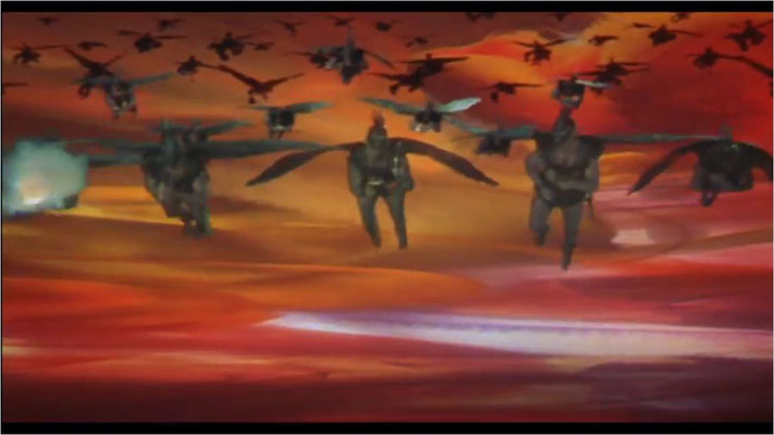 ... De Laurentiis liebte es offenbar in seinen Science Fiction Werken, einen leicht an Steampunk- und Fantasyelemente angelehnten Look zu kreieren. So kehren ähnliche Designelemente in Barbarella, Flash Gordon und Dune, der Wüstenplanet wieder)