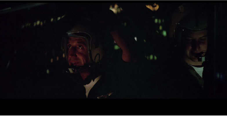 Roy Scheider und Daniel Stern im Cockpit des Blue Thunder