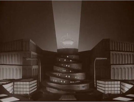 expressionistisch anmutende Modellanimation aus dem 4. Akt.
