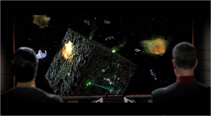 Die Enterprise E, das neueste Schiff der Sternenflotte, gehört der Souvereign Klasse an