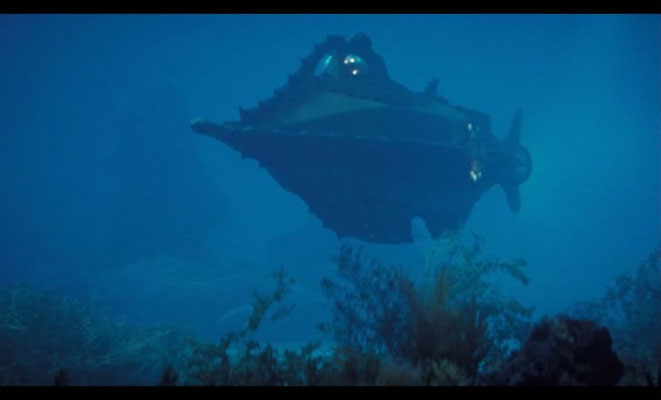 Disneys 20000 Meilen unter dem Meer gehört mit zu den wegweisenden Film im Bereich Steampunk-Design, hier: die Nautilus