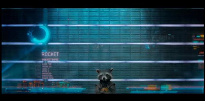 Rocket Raccoon wurde selbstverständlich voll cgi-animiert. Fahri Yardim verlieh ihm für die deutsche Synchronisation seine Stimme
