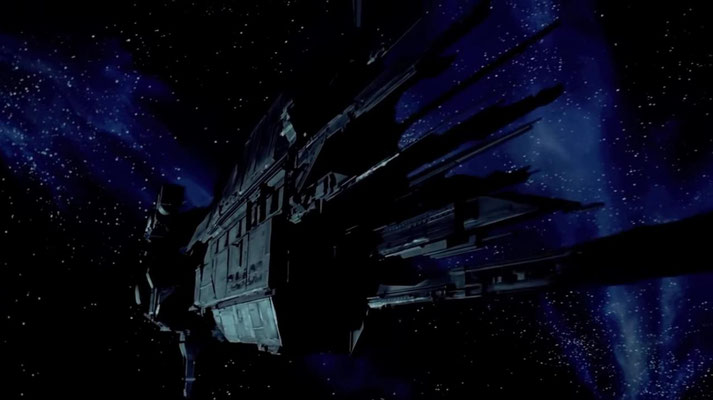 die SULACO ist ein schwer bewaffneter Raum-Transporter und wurde von Syd Mead und James Cameron designet
