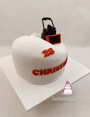 modellierte Schneefräse zum 28. Geburtstag von Christian