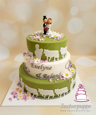 Alpaufzug - Torte zur Hochzeit von Evelyne und Roland