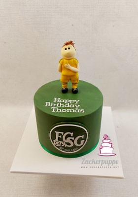 FCSG- Torte zum 36. Geburtstag von Schiedsrichter Thomas