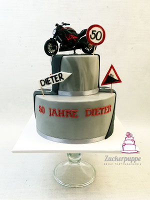 Motorrad - Torte zum 50. Geburtstag von Dieter