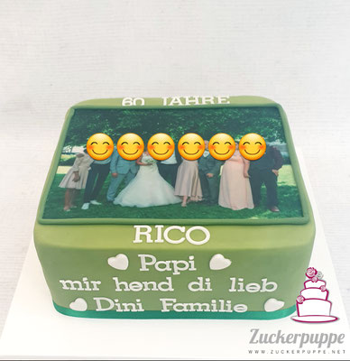 Familienbild und Grüsse zum 60. Geburtstag von Rico