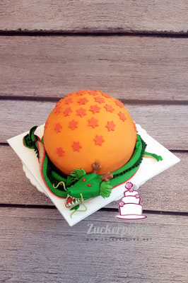 Dragonball mit 30 Sternen und dem Drachen Shenlong, zum 30.Geburtstag von Eric