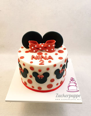 Minnie Mouse Torte zum zweiten Geburtstag von Nina