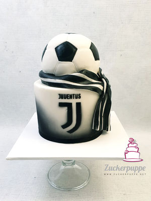 Fussball und Juventus Turin Logo zum 6. Geburtstag von Lorik