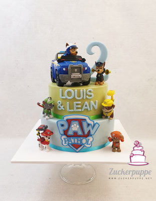 PawPatrolTorte zum zweiten Geburtstag von Luis und Lean