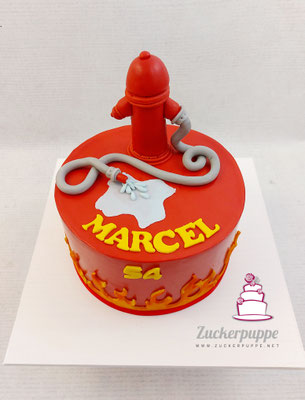 Feuerwehrtorte zum 54. Geburtstag von Marcel