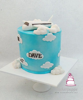 Flugzeugtorte zum 18. Geburtstag von Dave