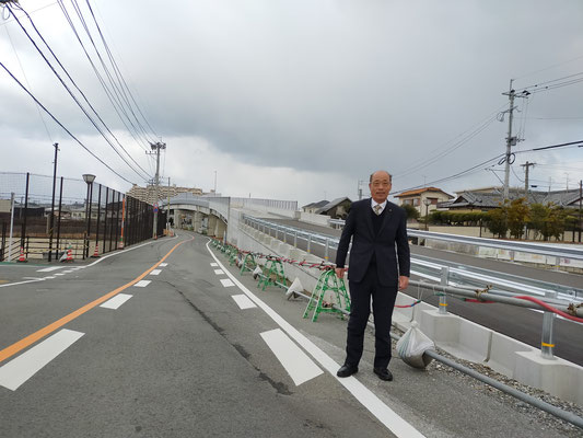 工事が進む浜大塚線(西方面)