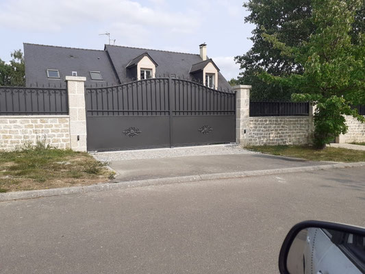 Pilier granit pour entrée de pavillon 