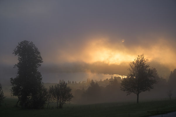 Sonnenaufgang mit Nebel
