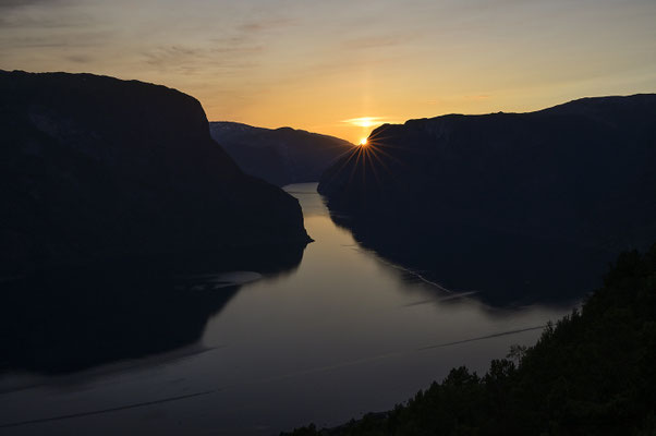 Abends am Stegastein, Aurlandsfjord