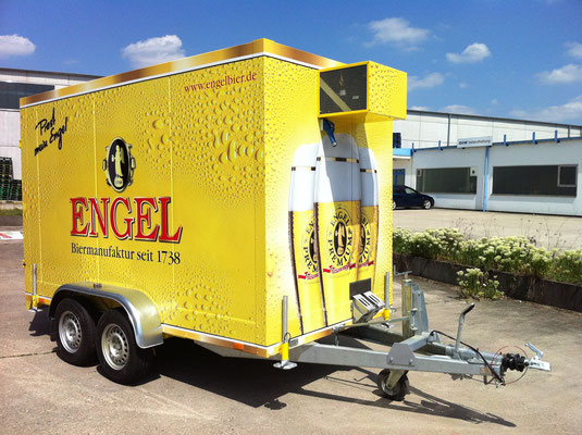 Engel - Trailer Werbung, LKW Beschriftung Transporter und Firmenbeschriftung, Vollverklebung - Blickwerbung aus Crailsheim