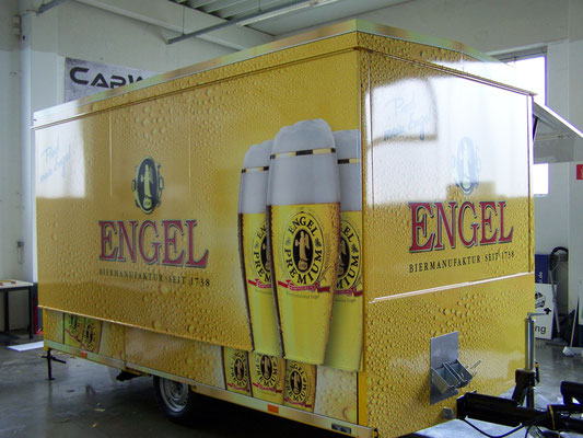Engel - Trailer Werbung, LKW Beschriftung Transporter und Firmenbeschriftung, Vollverklebung - Blickwerbung aus Crailsheim