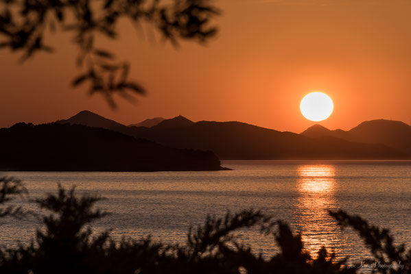 Shadows in Sunset near Dubrovnik (Croatia)