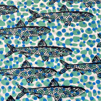Fisch. Authentische Blockprint-Stempel für kreatives Arbeiten mit Textilien.