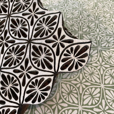 Block Print Accessoires 100% Bio Baumwolle, Textildruck Kurse Schweiz und Indien