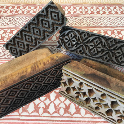 Textildruck Wädenswil Schweiz, handebdruckte Accessoires mit indischen Holzstempel - Block Print