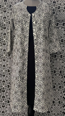 Indische Blockprint Kurta, lange Bluse mit Knöpfen und 2 Innentaschen