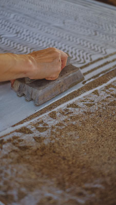 Mud resist Indigo Blockprint Workshop Bagru. Rajasthan Gruppen Rundreise mit Blockprint Workshop
